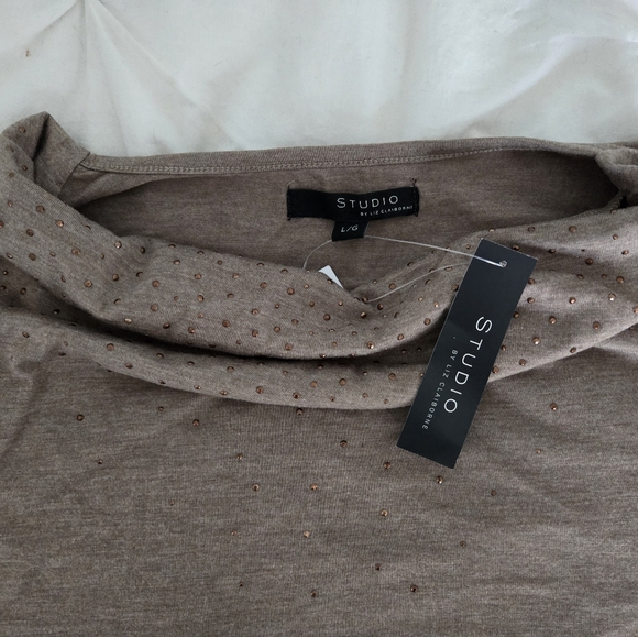 Studio by Liz Clairborn Cowl Neck Top size L - Picture 4 of 5